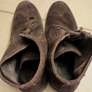 Cole Haan Brown Suede Wingtip Boots size 9.5